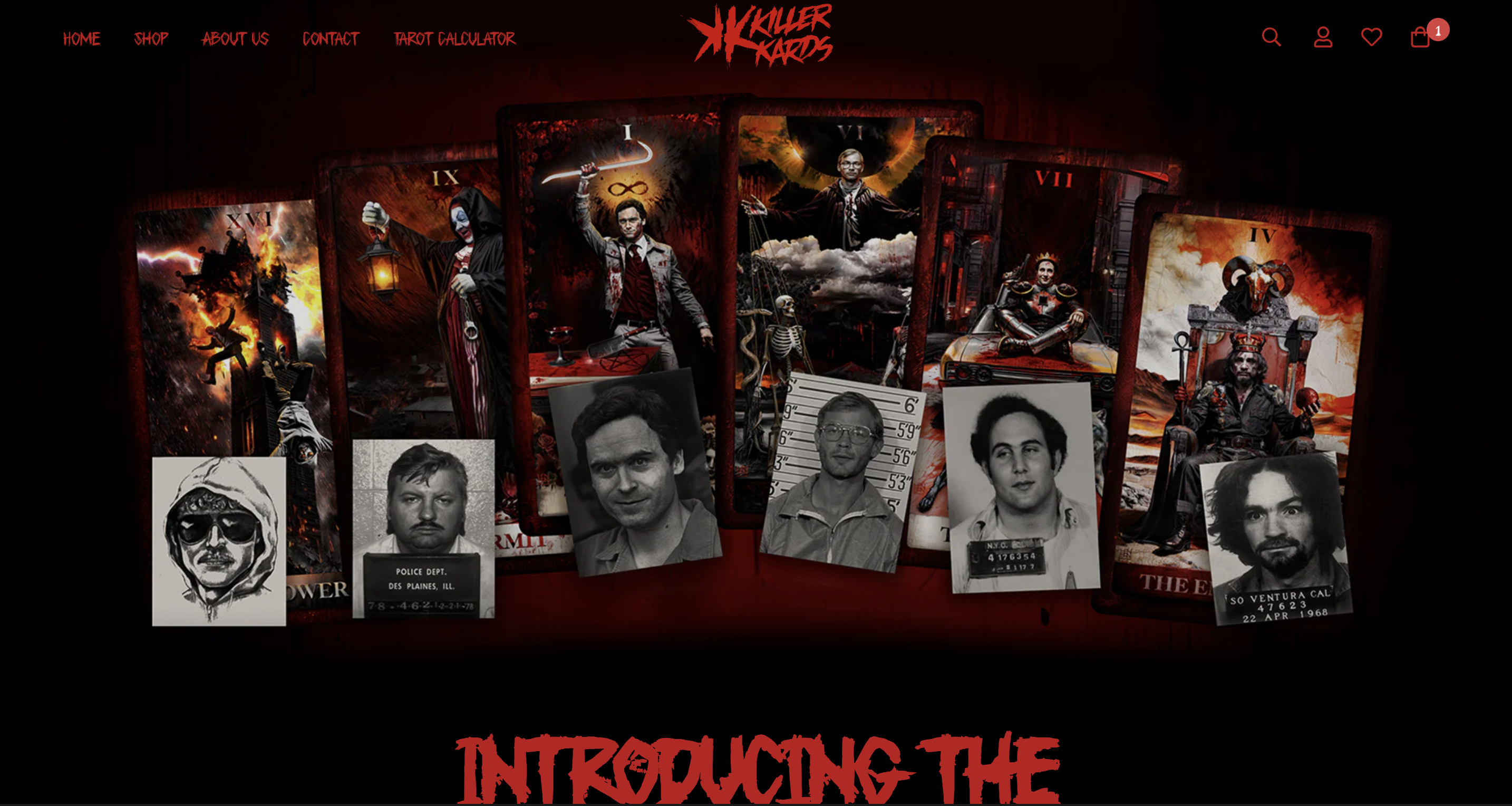 Killer Kards Tarot website